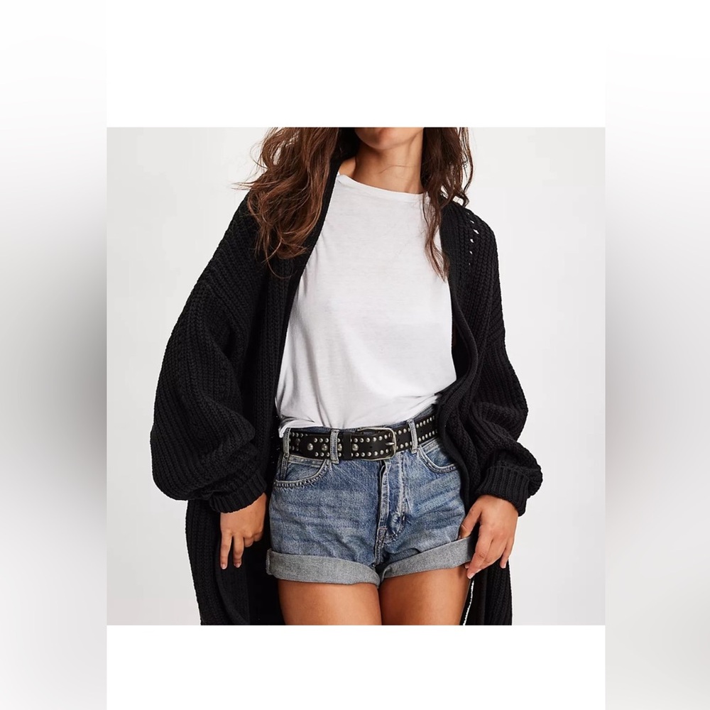 Free People Nightingale Cardi (L) Black